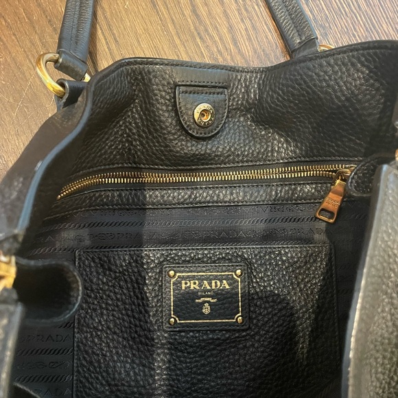 Prada Black Tote with Gold Accents - Picture 5 of 11